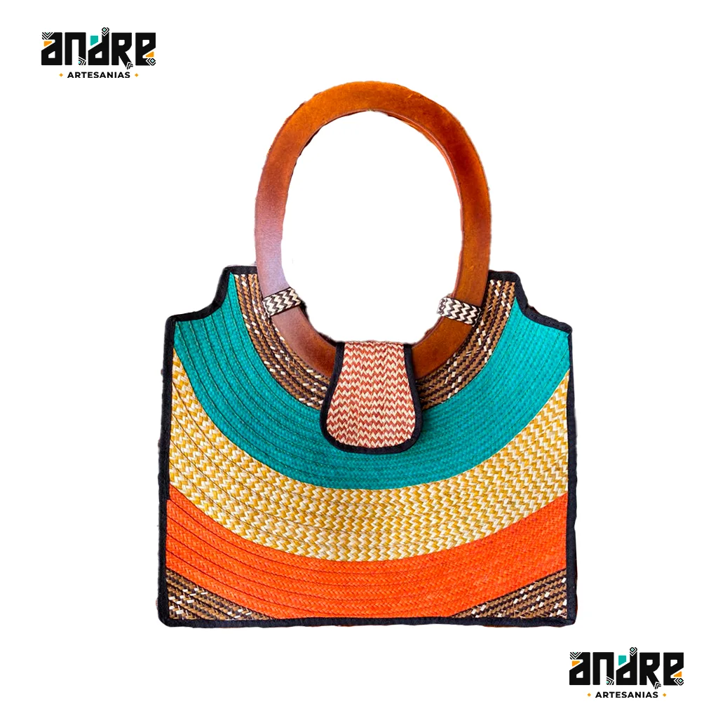 Bolso de caña cuadrado