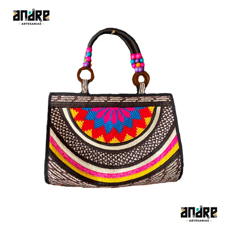 Bolso rectangular media flor
